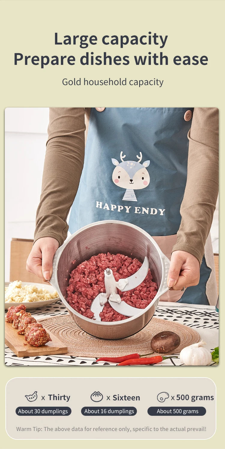 Factory Wholesale Price Household Multifunction Small Meat Chopper Food Stainless Steel 2l 3l 4l 5l Electric Meat Grinders