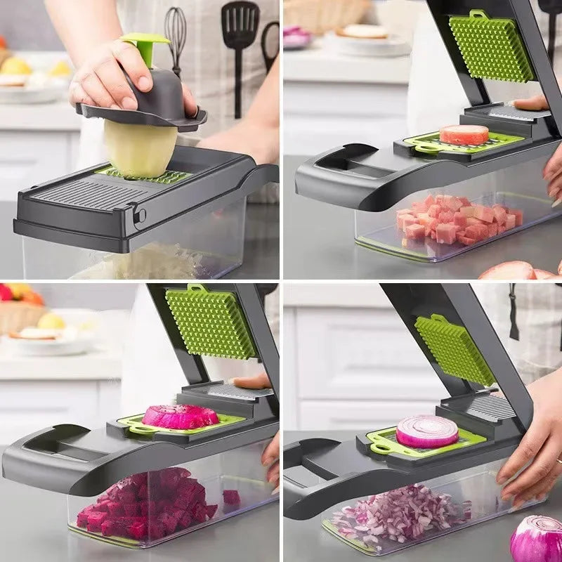 16 Multifunctional vegetable cutting artifact Kitchen household shredding potato shredding dicer wiping radish planer slicer