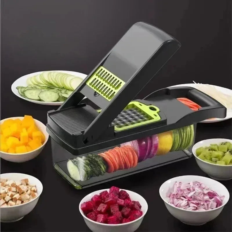 16 Multifunctional vegetable cutting artifact Kitchen household shredding potato shredding dicer wiping radish planer slicer