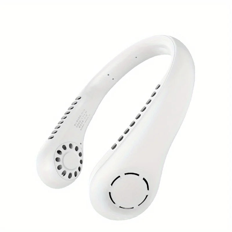 Hanging Neck Fan Convenient Small Fan Can Be Freely Adjusted Mini Small USB Charging Leafless Large Wind Hanging Neck Outdoors