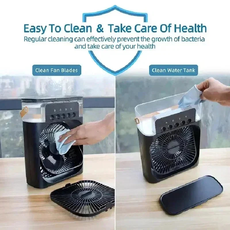 Portable Mini Air Conditioner with Night Light—Efficient Cooling for Home or Office