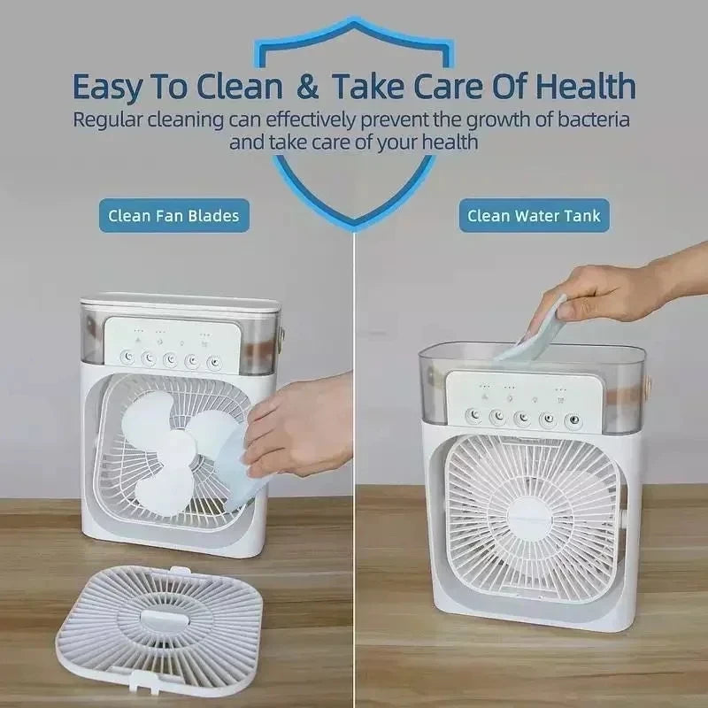Portable Mini Air Conditioner with Night Light—Efficient Cooling for Home or Office