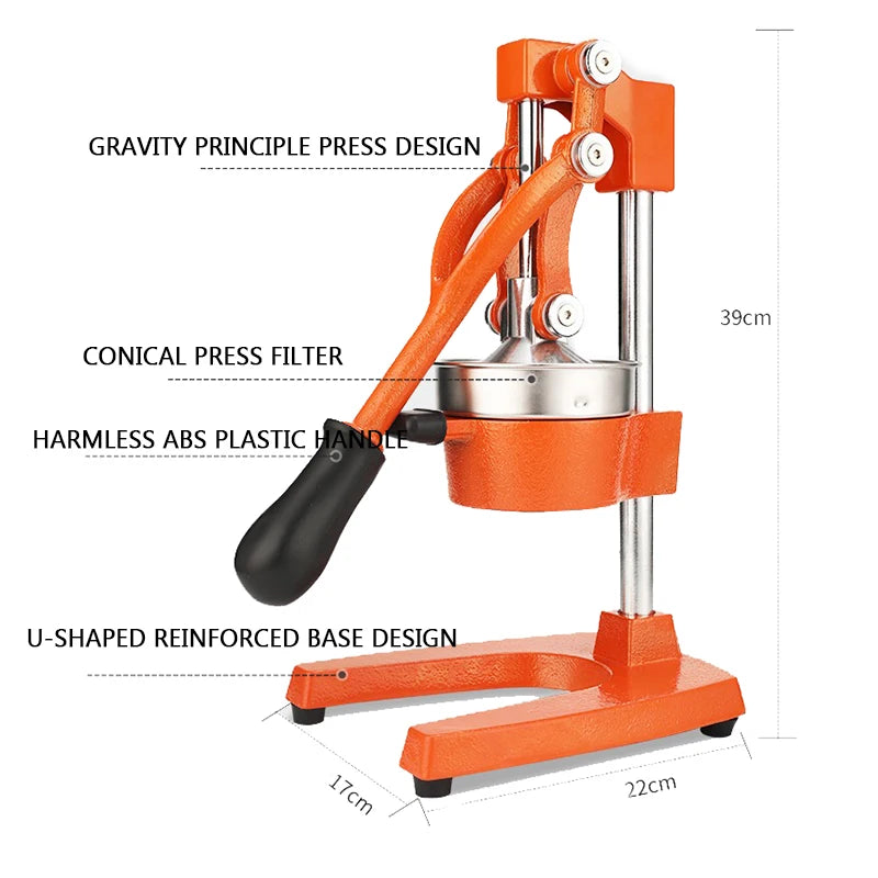 Manual juicer stainless steel stall juicer manual juicer squeeze fruit juice lemon orange watermelon juice
