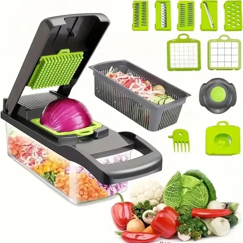 16 Multifunctional vegetable cutting artifact Kitchen household shredding potato shredding dicer wiping radish planer slicer