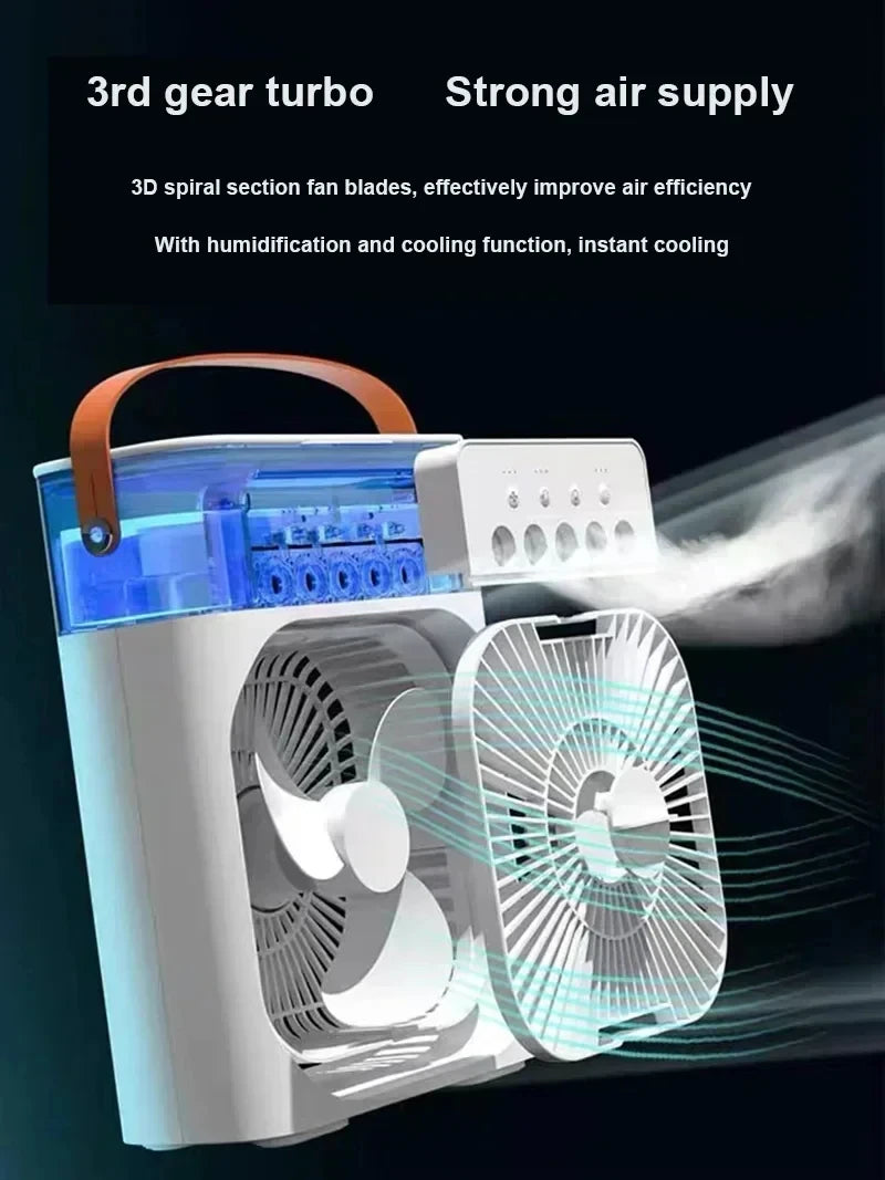 Portable Mini Air Conditioner with Night Light—Efficient Cooling for Home or Office