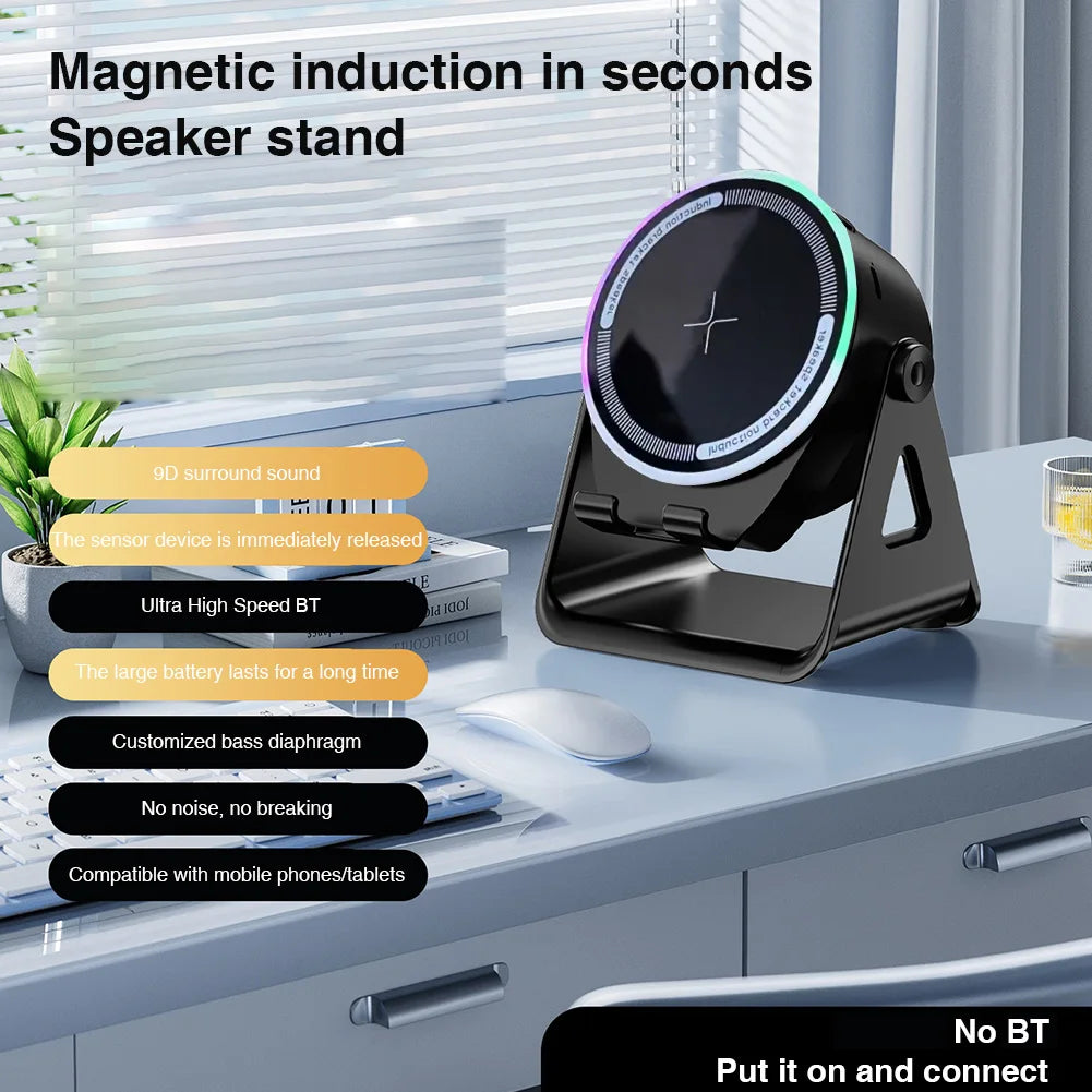 Portable Bluetooth-compatible Speaker W/ BT Speaker 3 in 1 Bluetooth-compatible Speaker Phone Stand for Home and Outdoors