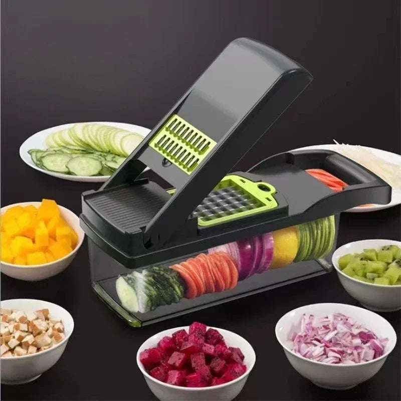 16 Multifunctional vegetable cutting artifact Kitchen household shredding potato shredding dicer wiping radish planer slicer