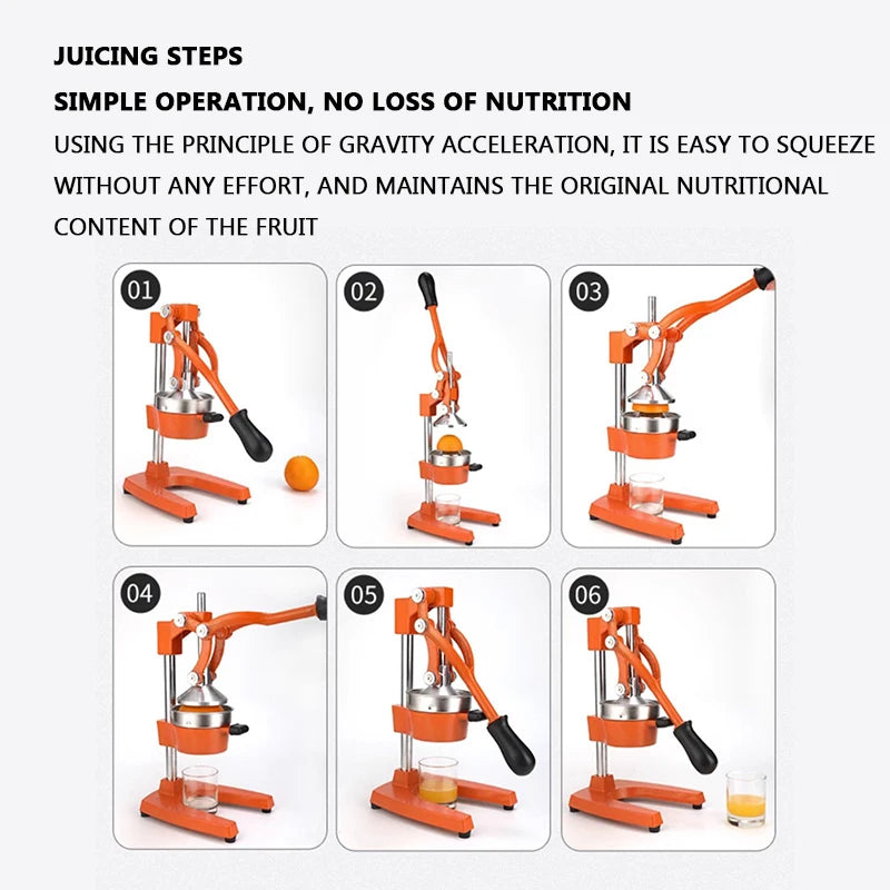 Manual juicer stainless steel stall juicer manual juicer squeeze fruit juice lemon orange watermelon juice