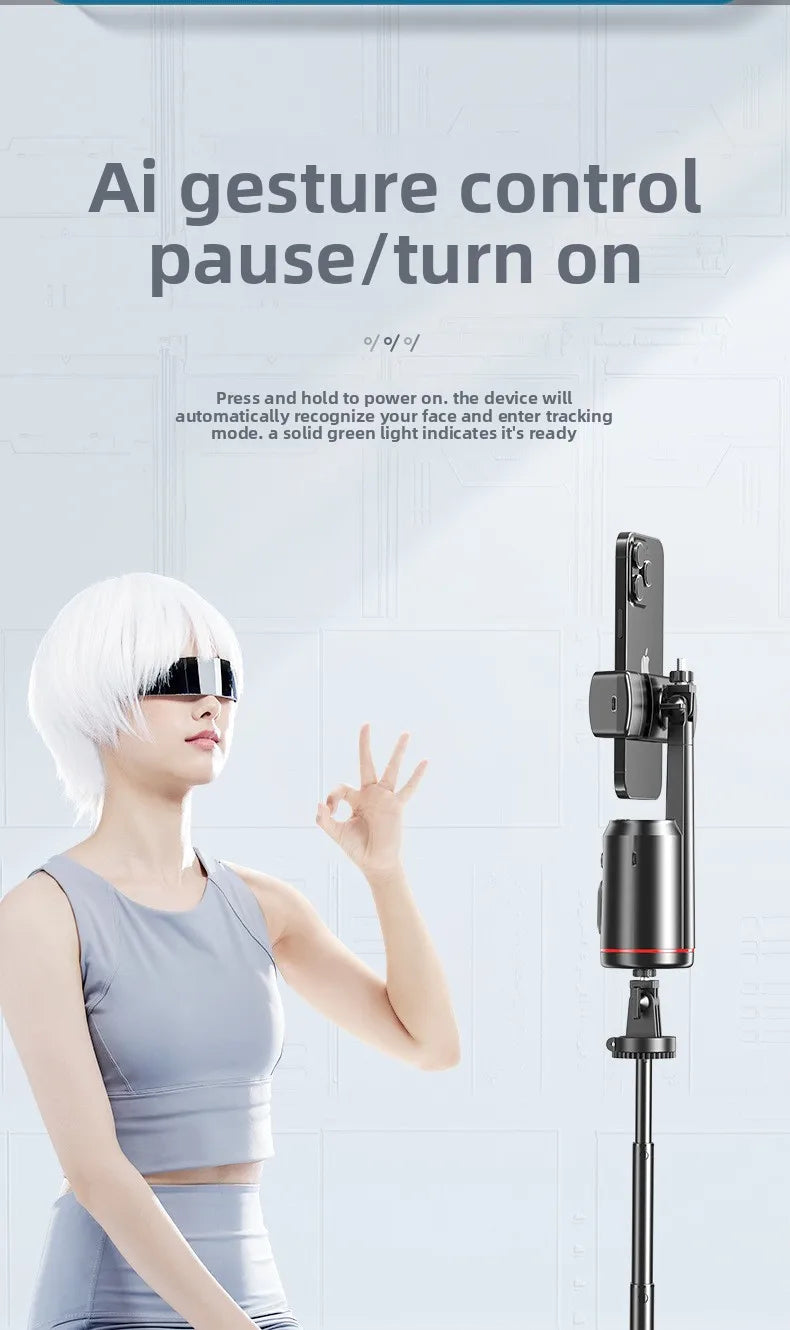 360° Auto Follow Gimbal Stabilizer for Smartphone Anti Shake Handheld Stand Live Stream Vlog Recording