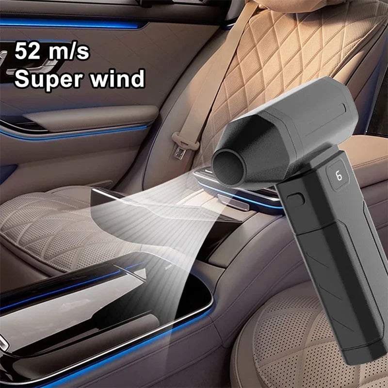 Lenovo Turbo Fan Electric Air Duster Portable 200000RPM Cleaning Blower Tool Car Blowing Snow 4 Gears adjustable Type-C Charger