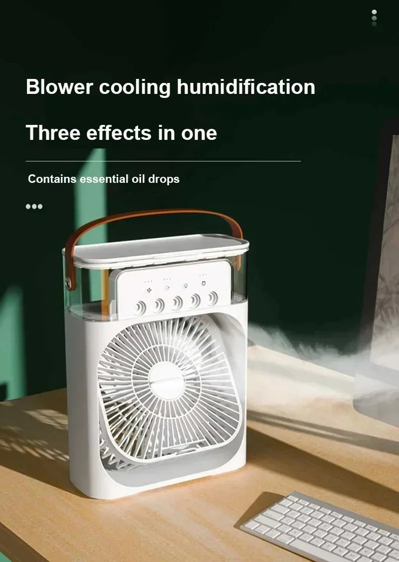 Portable Mini Air Conditioner with Night Light—Efficient Cooling for Home or Office
